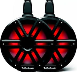 Picture of Rockford Fosgate M2WL-10HB 10-Inch Color Optix Marine Wake Tower Speakers Black with Horn Tweeter