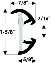 Picture of Taco Metals V11-9991WWK60-2 Semi-Rigid SuproFlex Rub Rail Kit 1-5/8" x 7/8" White 60'