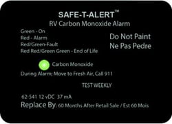 Picture of MTI Industries 62-541-BL Safe-T-Alert Carbon Monoxide Alarm Black