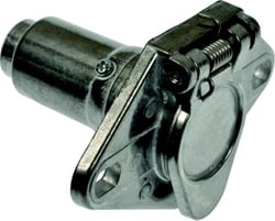 Picture of Pollak 6P-101V 6-Pole Round Connector Metal Vehicle End with Concealed Terminals