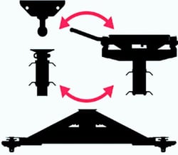 Picture of PullRite 4830 OEX Series 25K Base Rail Kit for Ram Factory Puck System
