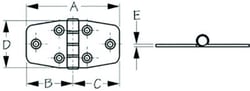 Picture of Sea-Dog Line 203530-1 Dampening Door Hinge with Teflon Pin