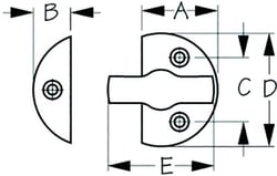 Picture of Sea-Dog Line 222365-1 Brass Door Button Spring Loaded Catch