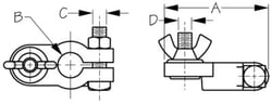 Picture of Sea-Dog Line 415211-1 Wing Nut Battery Terminal, Negative Post