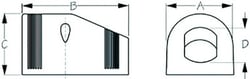 Picture of Sea-Dog Line 426029-1 Tent Mount Socket Panel 6" x 3" with 3 Mounting Holes