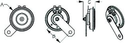 Picture of Sea-Dog Line 431431-1 Mini Compact Low Tone Horn with Bracket 12V 111dB