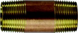 Picture of Brass Fittings 40-106 Red Brass Pipe Nipple 1 Inch x 4-1/2 Inch