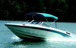 Picture of Carver Covers A5481TB05 3 Bow Bimini Top 54" High 6' Long Captain Navy