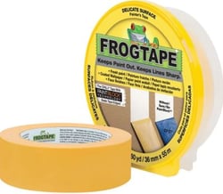 Picture of Greenball 217143 FrogTape Delicate Surface Painter's Tape 1.5" x 180' Yellow