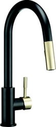 Picture of Dura Faucet DF-MK530SLK-MBMG RV Streamline Pull-Down Kitchen Faucet Matte Black/Gold