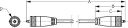 Picture of Sea-Dog Line 329802-1 Coaxial Cable Assembly RG-58U with PL-259 Connectors 5 Foot