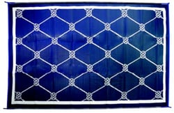 Picture of Fultyme RV 6 X 9 BLUE/WHITE Outdoor Patio Mat 6' x 9' Reversible