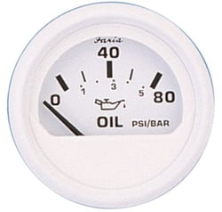 Picture of Faria Instruments F13102 Dress White 2" Oil Pressure Gauge 80 PSI