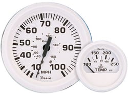 Picture of Faria Instruments F13108 Dress White 2" Water Pressure Gauge 30 PSI