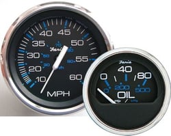 Picture of Faria Instruments F13705 Chesapeake SS Black 2" Voltmeter Gauge 10-16 VDC