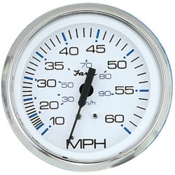 Picture of Faria Instruments F33811 Chesapeake SS White 4" Speedometer Gauge 60 MPH