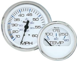Picture of Faria Instruments F13805 Chesapeake SS White 2" Voltmeter Gauge 10-16 VDC