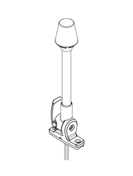Picture of Attwood Marine 5120P121 Fold-Down Anchor/Masthead Light Assembly - 12" Horizontal Base