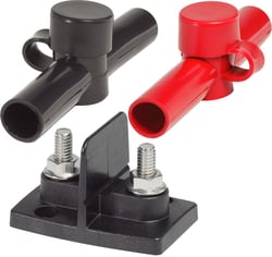 Picture of Blue Sea Systems 2016BSS Dual Powerpost - 5/16" Studs with Red/Black Covers