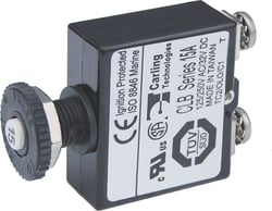 Picture of Blue Sea Systems 2133BSS 15A Push Button Circuit Breaker 32V DC