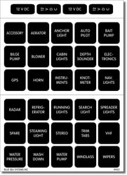Picture of Blue Sea Systems 4215-BSS Waterproof Square Format DC Label Kit - 60 Labels