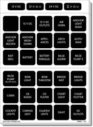Picture of Blue Sea Systems 4217-BSS Waterproof Square Format DC Label Kit - 120 Labels