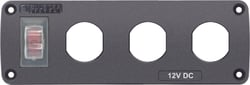 Picture of Blue Sea Systems 4367BSS Water Resistant Accessory Panel 3 Socket Blank