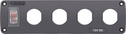 Picture of Blue Sea Systems 4369BSS H2O Waterproof 4-Socket Accessory Panel with Switch and Circuit Breaker