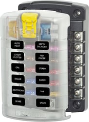 Picture of Blue Sea Systems 5029-BSS ST Blade Fuse Block 12 Circuit ATO/ATC with Cover