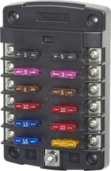 Picture of Blue Sea Systems 5034-BSS ST Blade Fuse Block 12 Circuit 100 Amp