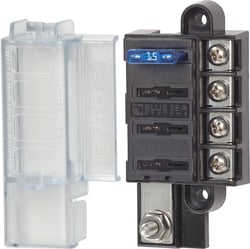 Picture of Blue Sea Systems 5045BSS ST Blade Compact Fuse Block 4 Circuit Common Source