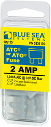 Picture of Blue Sea Systems 5236100-BSS ATO/ATC Blade Fuse 2 Amp 32V Pack of 25