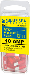 Picture of Blue Sea Systems 5241100-BSS ATO/ATC Blade Fuse 10 Amp 25-Pack