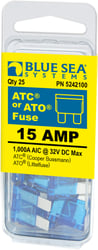 Picture of Blue Sea Systems 5242100-BSS ATO/ATC Blade Fuse 15 Amp 25-Pack