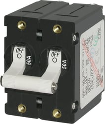 Picture of Blue Sea Systems 7242BSS A-Series Toggle Circuit Breaker 50A Double Pole White