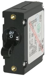 Picture of Blue Sea Systems 7347-BSS 8A Single Pole Toggle Circuit Breaker