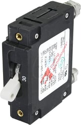 Picture of Blue Sea Systems 7355-BSS Single Pole AC Circuit Breaker 30 Amp White