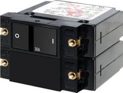 Picture of Blue Sea Systems 7414BSS A-Series Flat Rocker Circuit Breaker 30 Amp