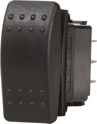 Picture of Blue Sea Systems 7930BSS Water Resistant Contura II SPST Rocker Switch Black Off-(On)