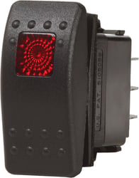 Picture of Blue Sea Systems 7943BSS Water Resistant Contura II SPDT Rocker Switch Black (On)-Off-On