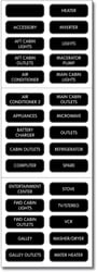 Picture of Blue Sea Systems 8031BSS AC Panel Basic Label Kit - 30 Piece Set