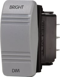 Picture of Blue Sea Systems 8216-BSS Contura Rocker Switch Mom On/Off/Mom On Gray