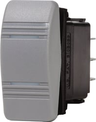 Picture of Blue Sea Systems 8220BSS Contura III Water Resistant DPDT Rocker Switch Gray On-Off-On