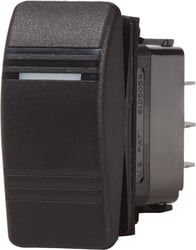 Picture of Blue Sea Systems 8287BSS Contura III DPST Water Resistant Rocker Switch Black Off-On