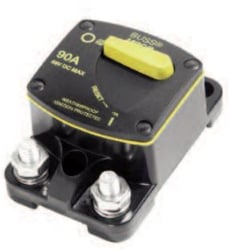 Picture of Bussmann CB187F100 100 Amp Marine Circuit Breaker 48V DC Waterproof