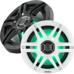 Picture of Clarion 010-03046-00 6.5-Inch Coaxial Marine Speakers with RGB LED