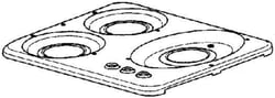 Picture of Dometic 57115 3-Burner Drop-In Cooktop White