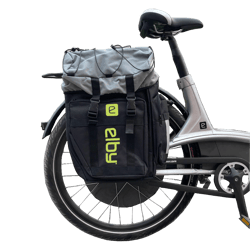 Picture of Elby Bikes E08157 Pannier Bag Black with Pistachio Logo