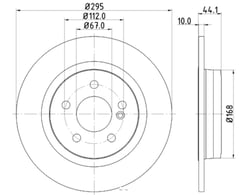 Picture of Hella 355119422 High Carbon Disc Brake Rotor - 295mm