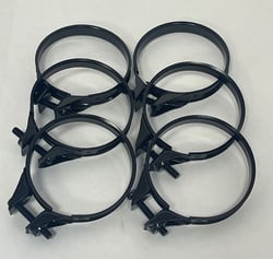 Picture of Helix Racing Products 110-1058 OEM Style Hose Clamps Black 55-58mm 6-Pack